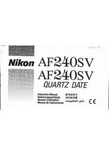 Nikon AF 240 SV manual. Camera Instructions.